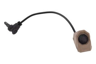 Unity Tactical AXON SL Single Lead Crane Laser Switch in FDE is made from high-impact polymer.